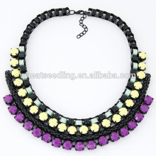 2014 Модное оплетенное ожерелье из черной веревочной цепи